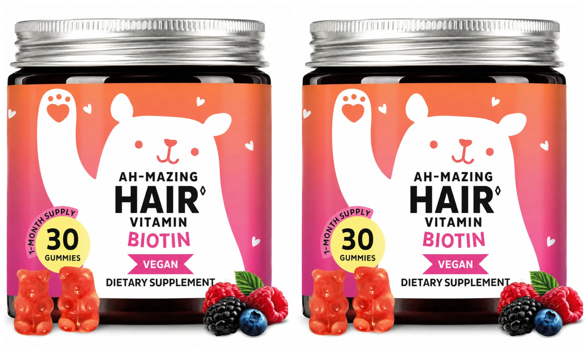 Biotin Gummies 5000 mcg Hair Skin Nails Support Vegan 30 Count