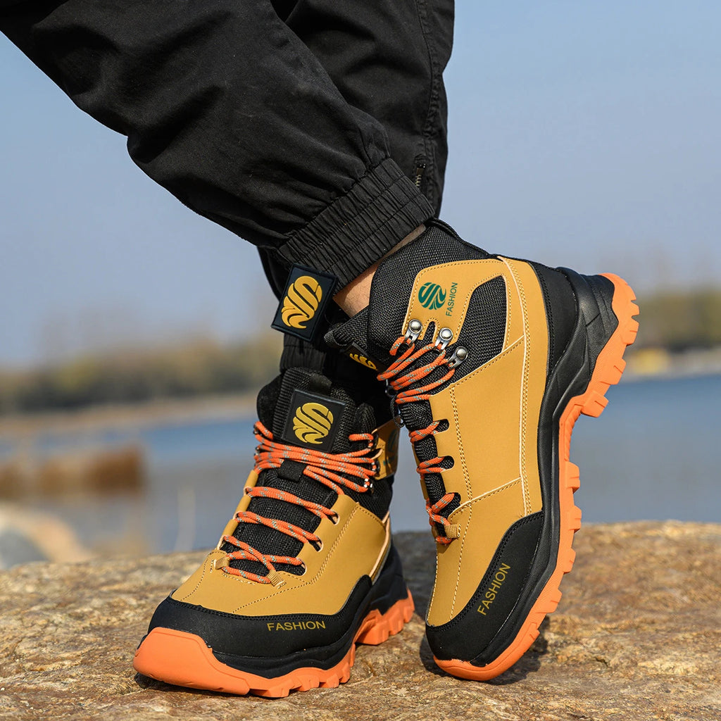 Men's Steel Toe Anti-Puncture High Top Work Sneakers