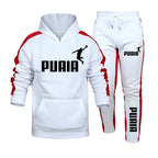 Men's Casual Hooded Sweatshirt and Jogging Pants Tracksuit Set