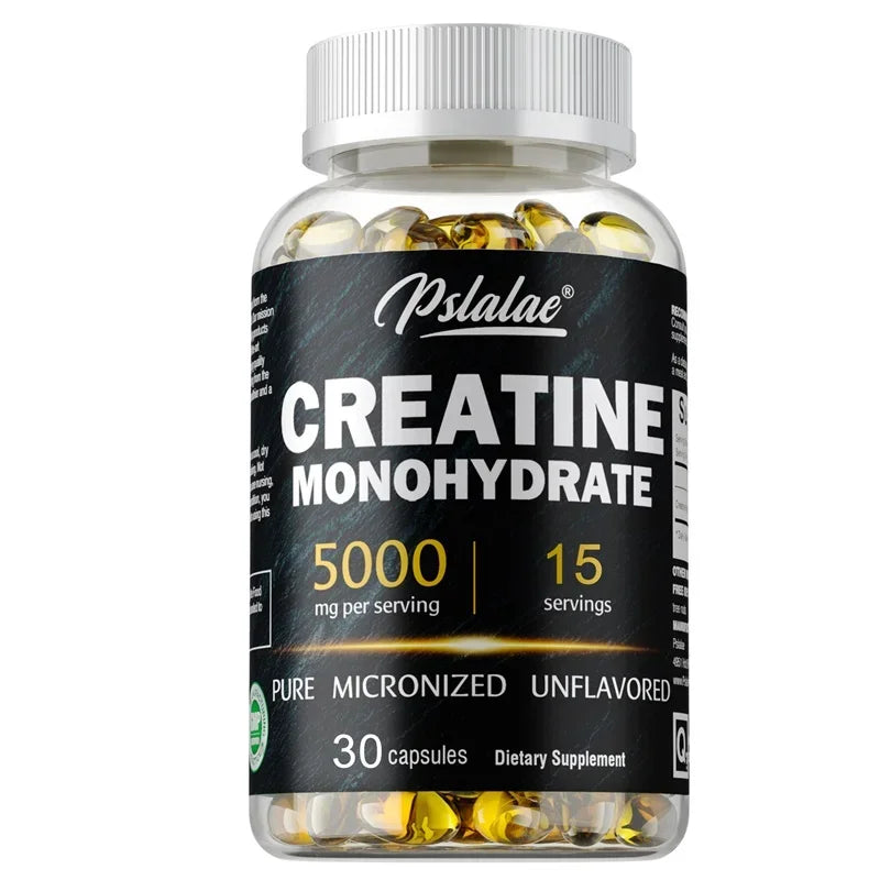 Creatine Monohydrate Muscle Strength Dietary Supplement Capsules