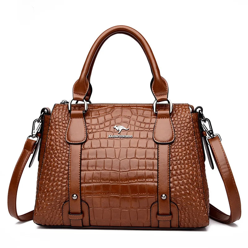 Women's Solid Color Soft PU Leather Shoulder Crossbody Bag