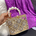 Women's Luxury Hollow Out Rhinestone Evening Clutch Bag