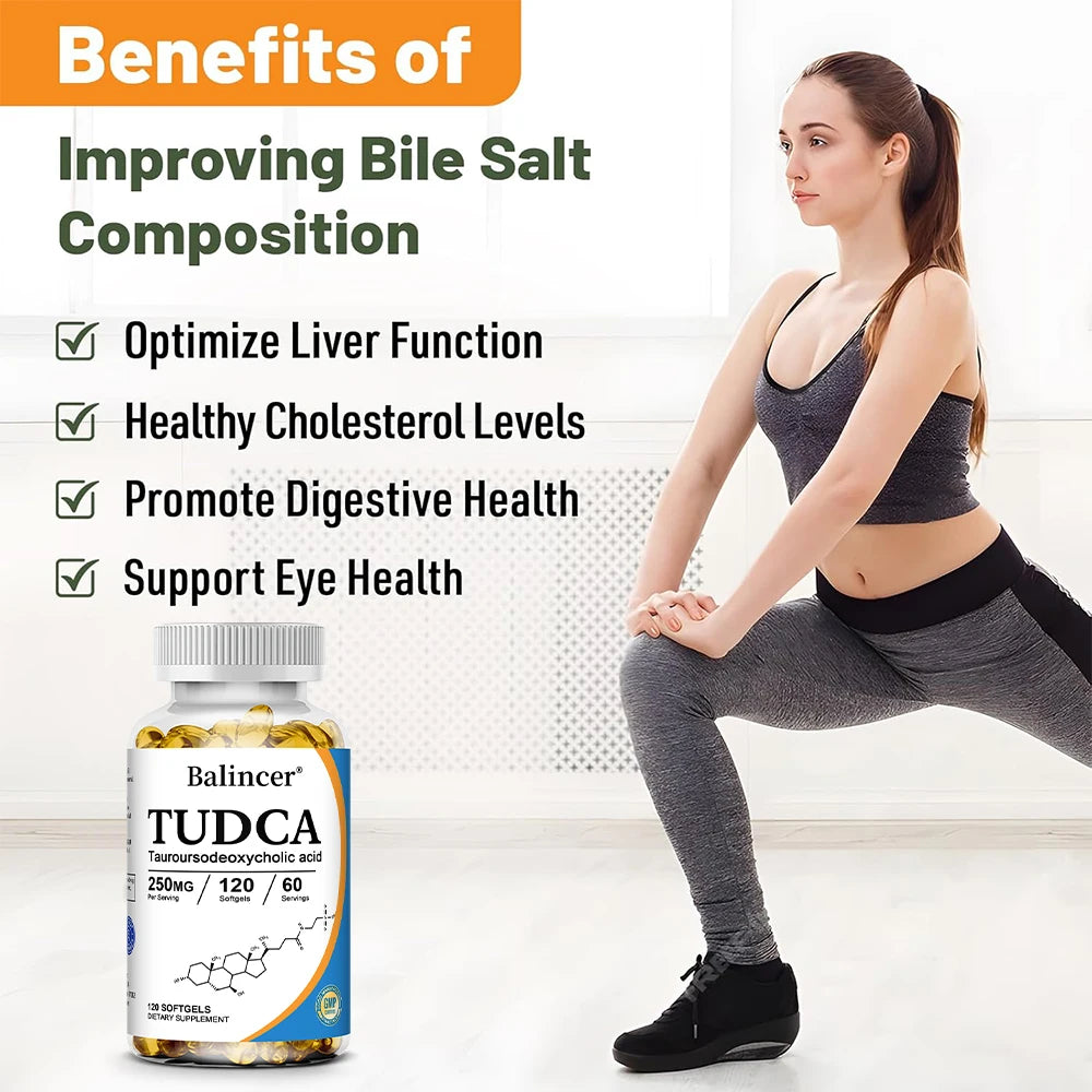 TUDCA 250mg Liver and Gallbladder Support Dietary Supplement Capsules