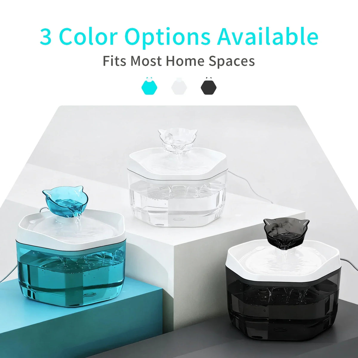 USB Powered Cat Water Fountain 1.2L Pet Dispenser