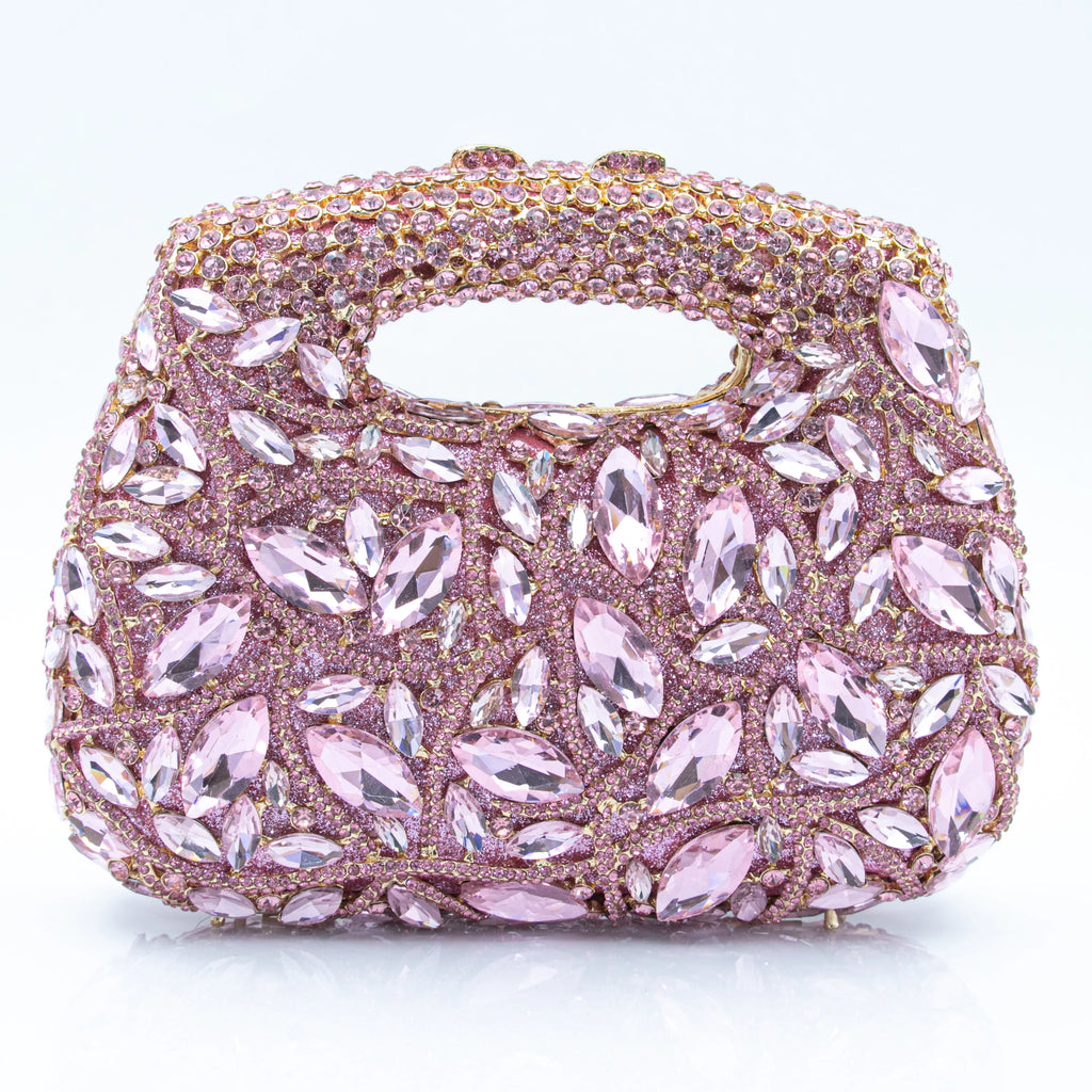 Women's Luxury Rhinestone Top Handle Evening Clutch Bag