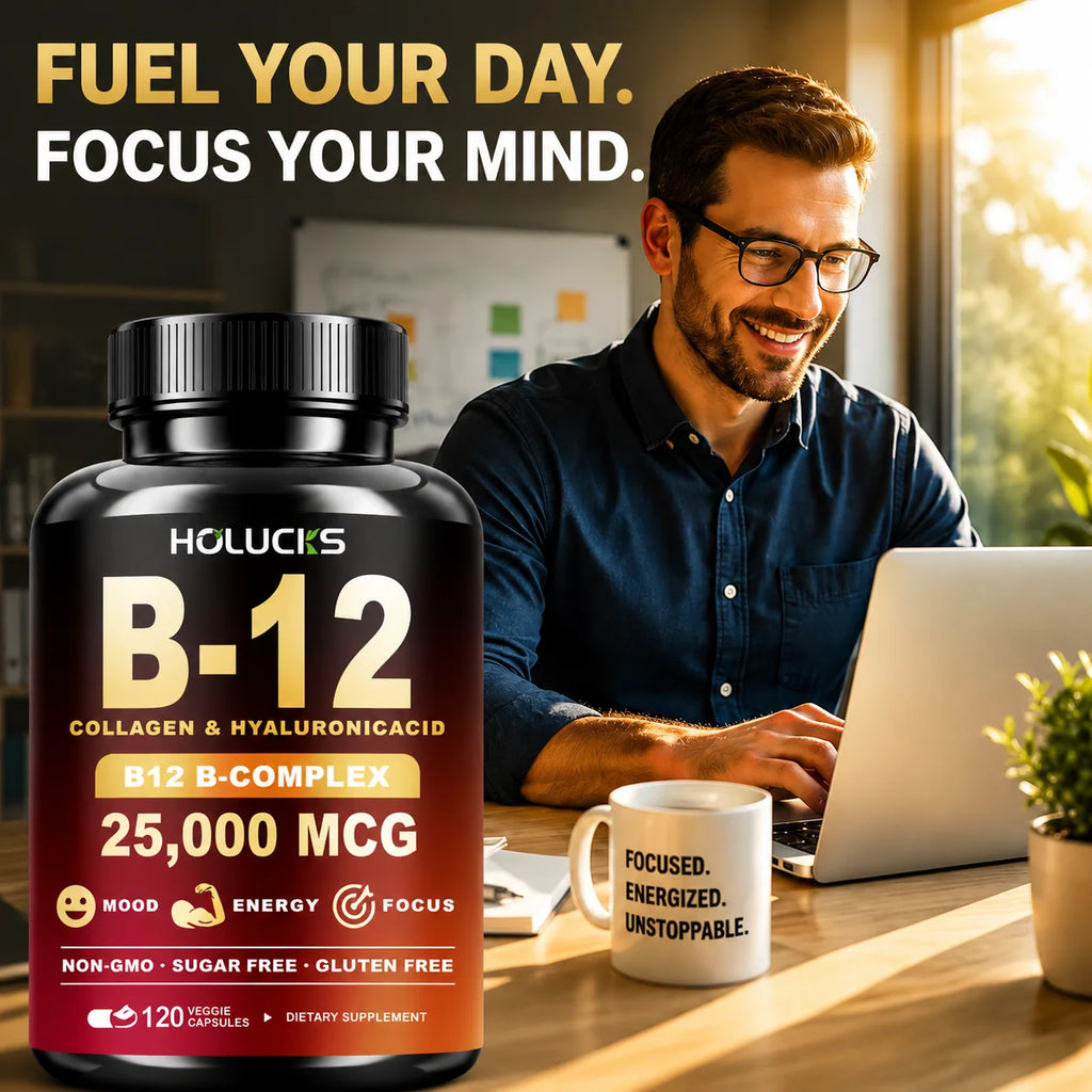 Vitamin B12 Complex Supplement for Brain Heart Energy Support