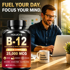 Vitamin B12 Complex Supplement for Brain Heart Energy Support