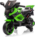 Kids 6V Electric Motorcycle Ride-On Toy with Training Wheels