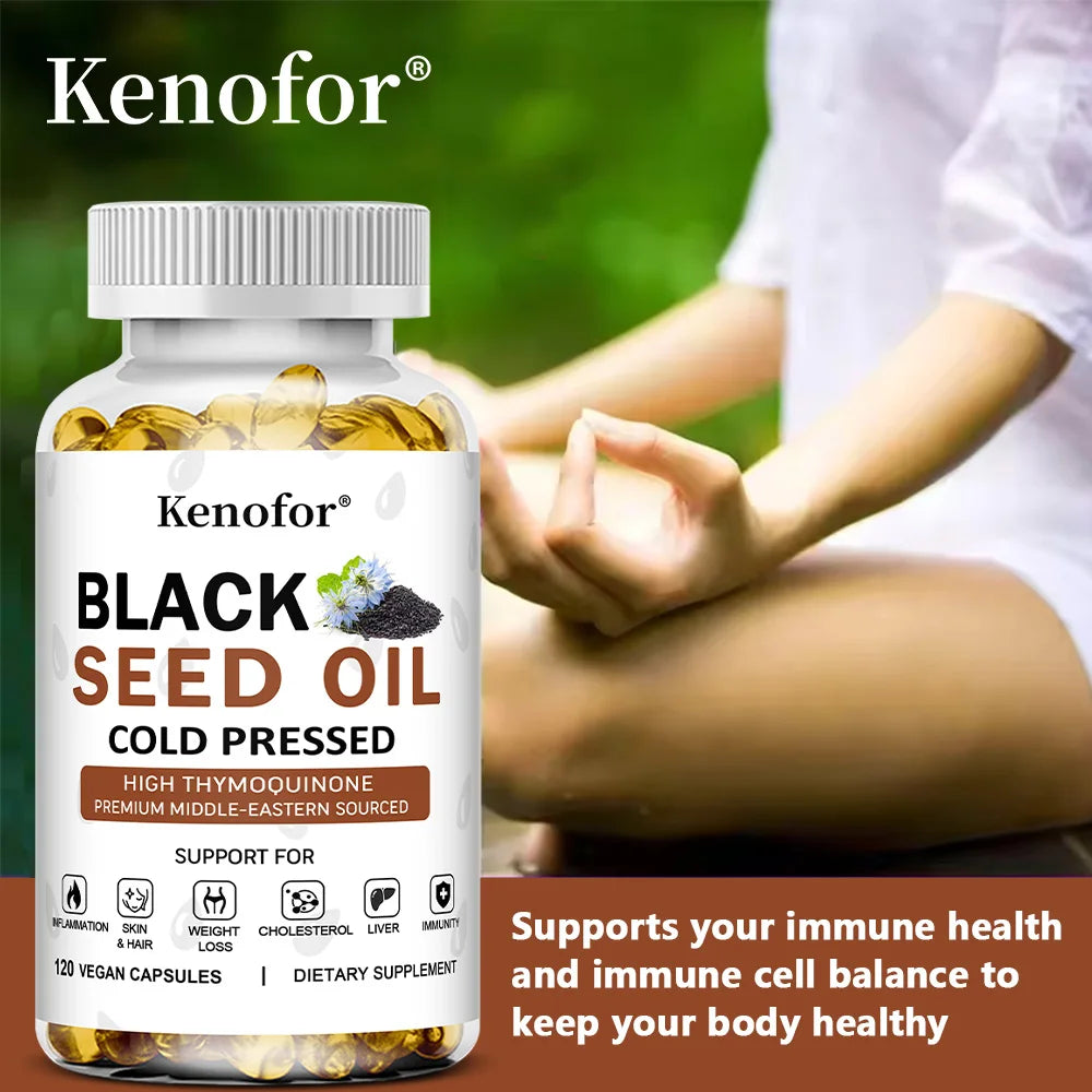 Black Seed Oil Immune Support Dietary Supplement Capsules