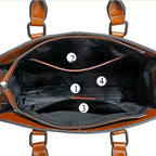 Women's Genuine Cowhide Leather Shoulder Tote Bag