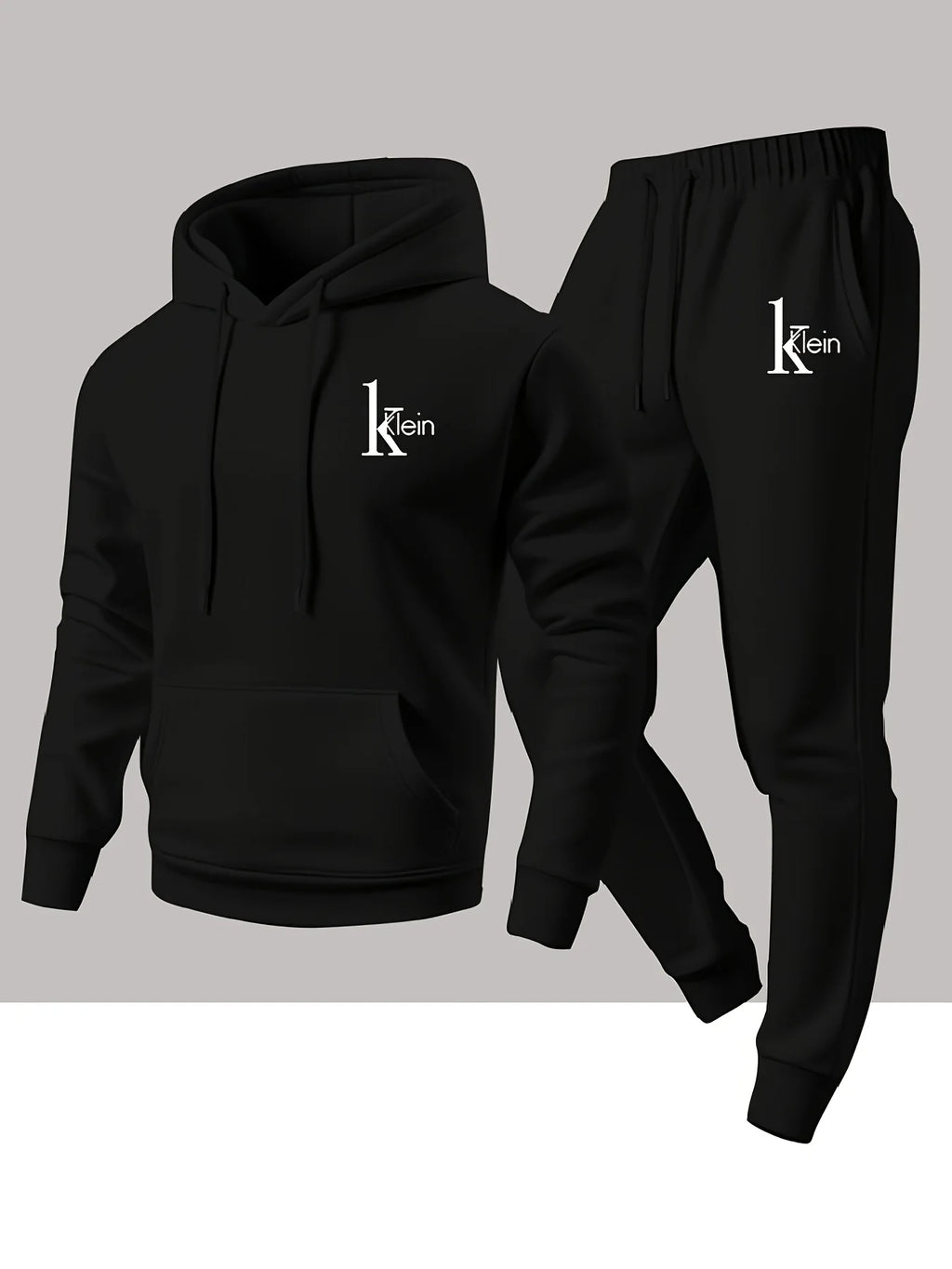 Men's Two-Piece Hooded Sweatshirt and Pants Set
