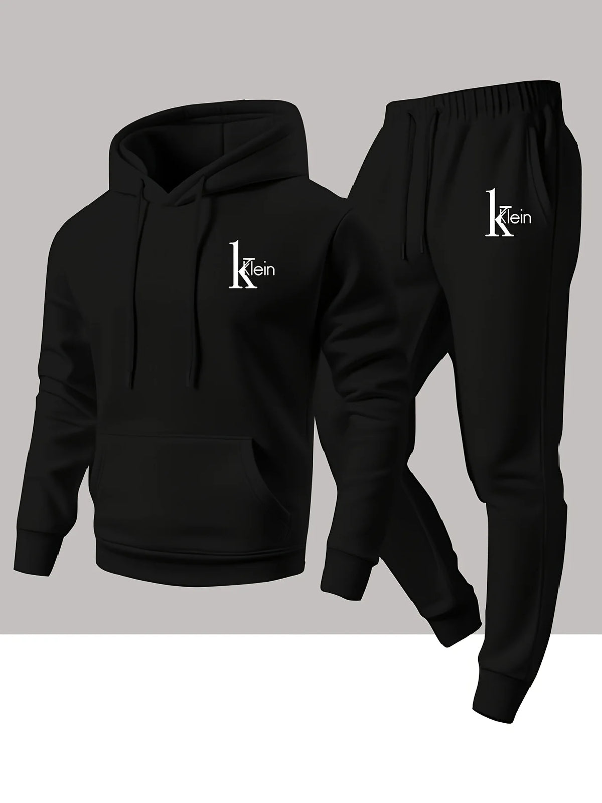 Men's Two-Piece Hooded Sweatshirt and Pants Set