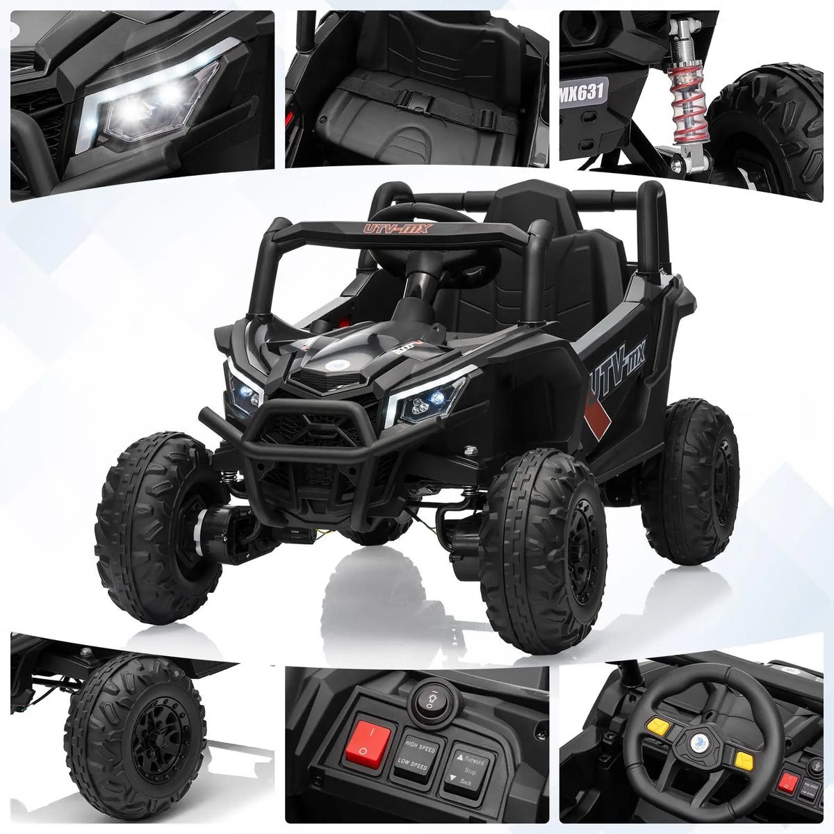 Kids 12V Electric Ride-On UTV Truck Toy with Remote Control