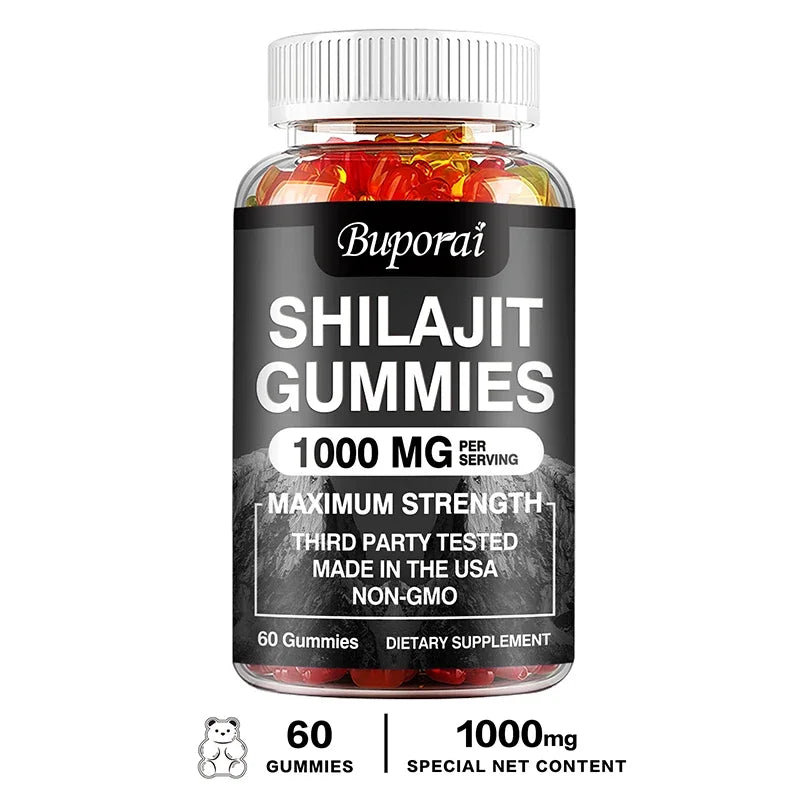 Shilajit Energy and Memory Support Dietary Supplement Gummies