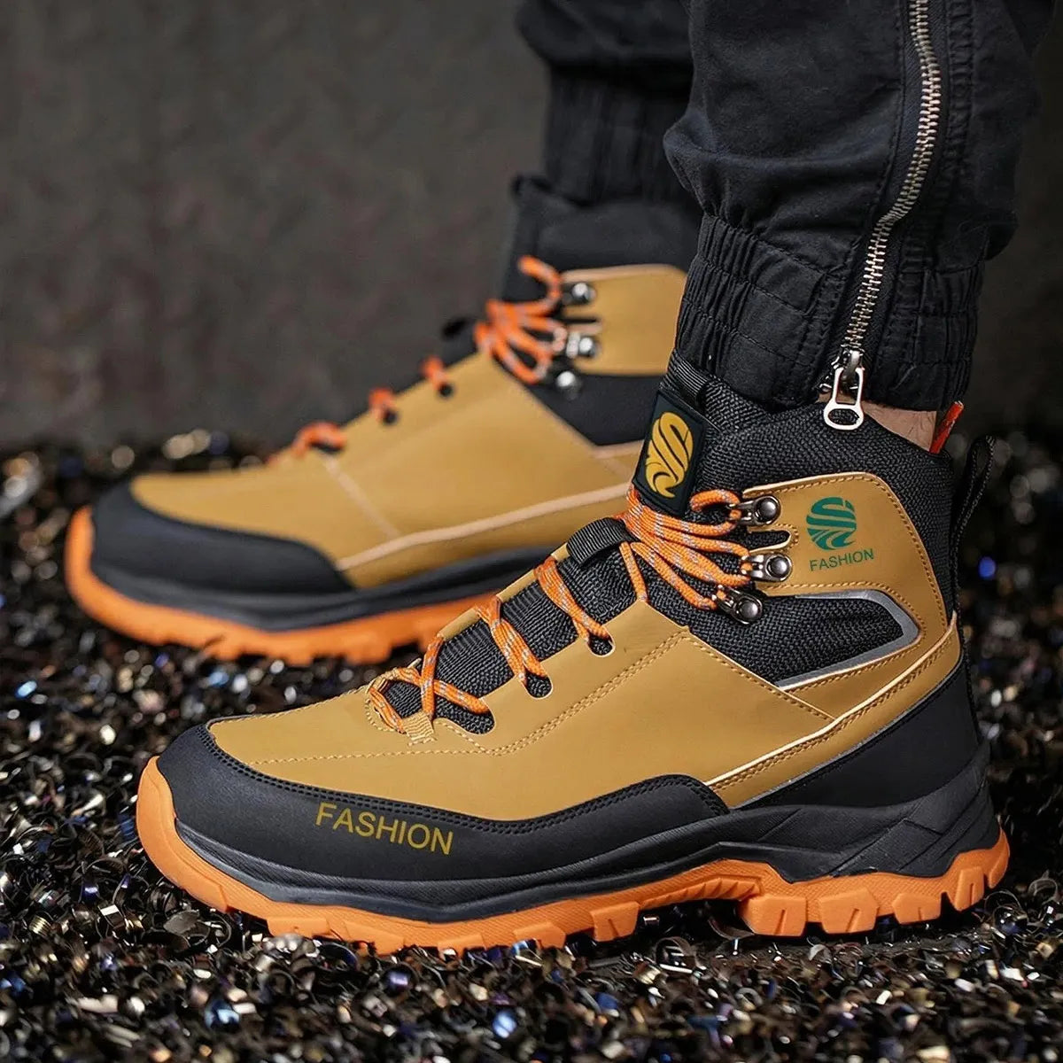 Men's Steel Toe Anti-Puncture High Top Work Sneakers