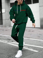 Men's Hooded Pullover and Sweatpants Two-Piece Set