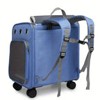 Wheeled Pet Carrier Backpack Stroller for Small Dogs Cats