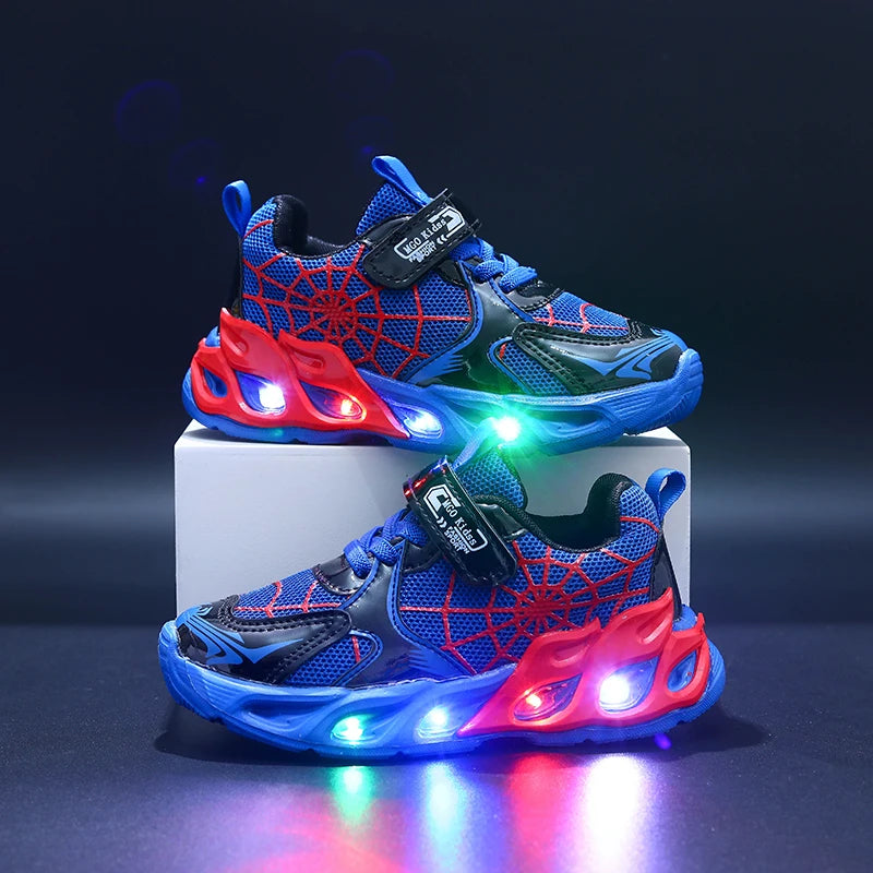 Kids' Breathable Mesh LED Luminous Sneakers