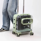 Double-layer Rolling Pet Stroller Carrier Backpack for Cats Dogs