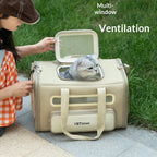 Foldable Rolling Trolley Backpack Carrier for Cats Dogs