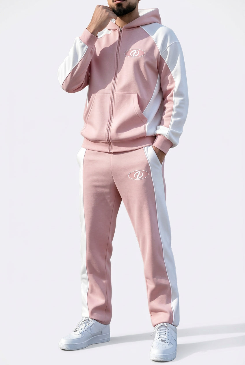 Men's Casual Zip-Up Hoodie and Pants Tracksuit Set