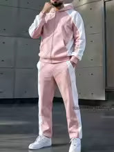 Men's Casual Zip-Up Hoodie and Pants Tracksuit Set