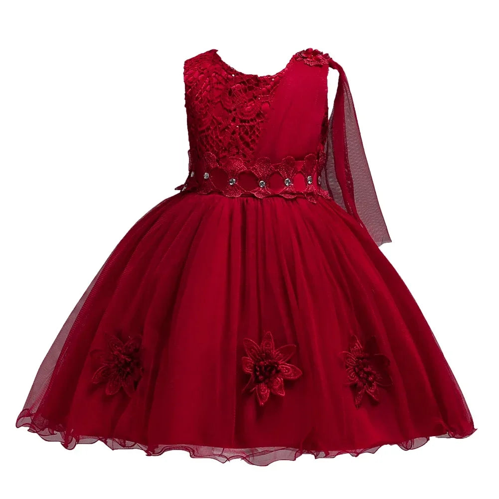 Flower Girl Tulle Lace Princess Dress