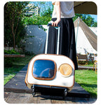 Portable Pet Trolley Backpack Carrier for Cats Dogs
