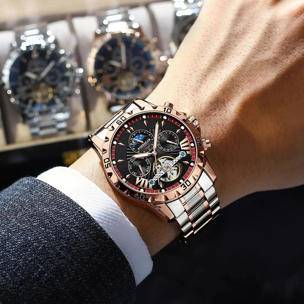 Men's Luxury Hollow Tourbillon Automatic Mechanical Watch