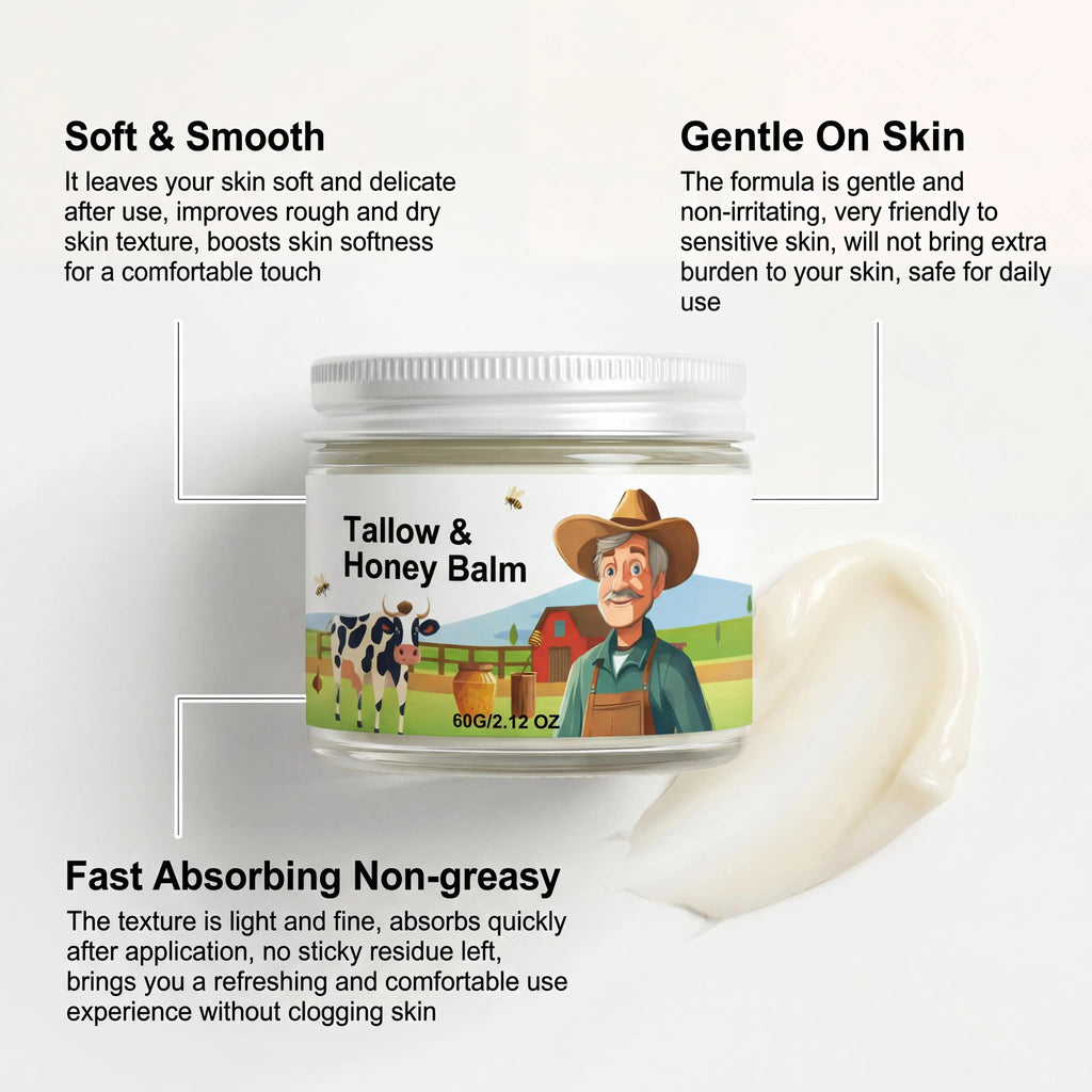 Whipped Beef Tallow & Honey Moisturizing Face Cream