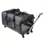Detachable Foldable Travel Trolley Case Pet Carrier for Cats Dogs