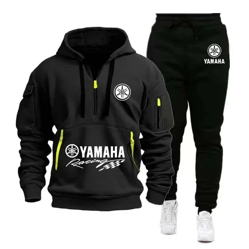 Men's Half Zip Hoodie and Jogger Pants Set