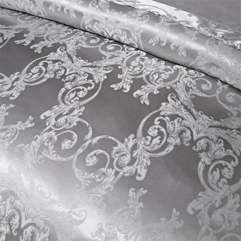 Silver Print Duvet Cover Set with Pillowcases