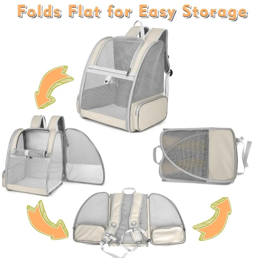 Large Capacity Pet Backpack Carrier for Cats Dogs