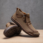 Men's Handmade Leather Ankle Boots Breathable Casual Shoes