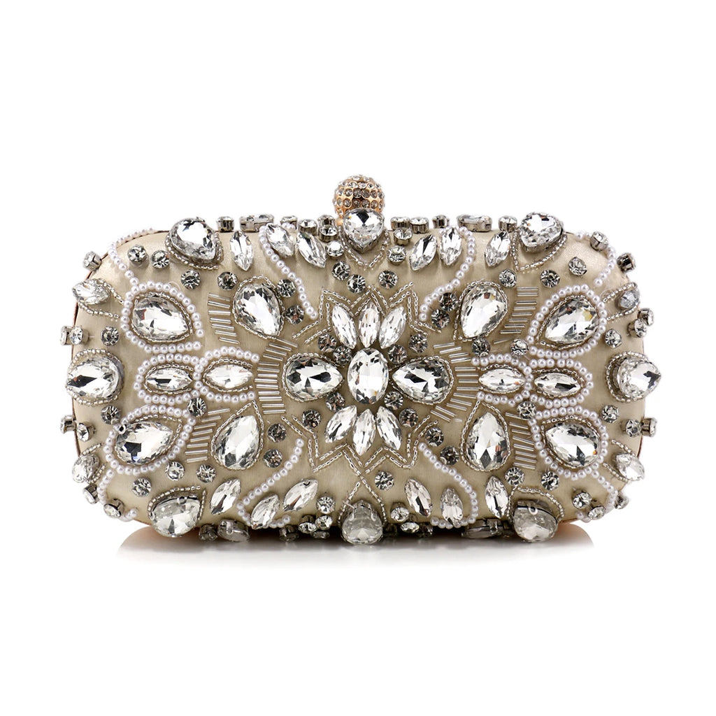 Women's Luxury Rhinestone Evening Clutch Shoulder Bag