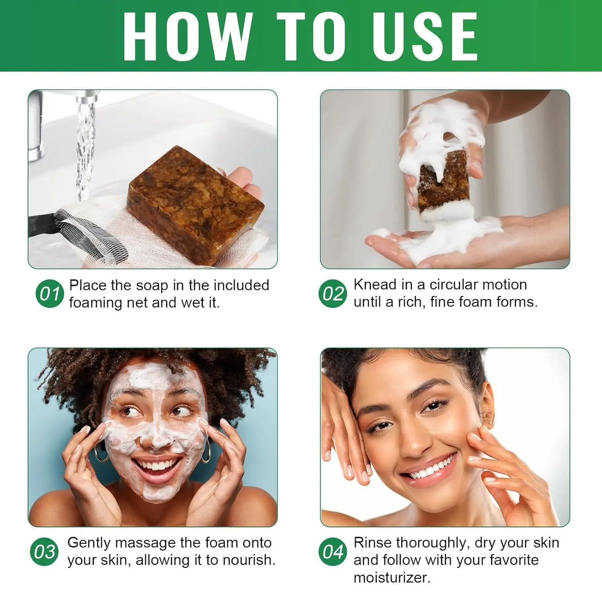Organic African Black Soap for Acne and Dark Spots