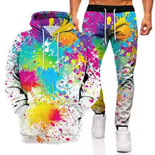 Ink Graffiti 3D Printed Hoodie and Sweatpants Set