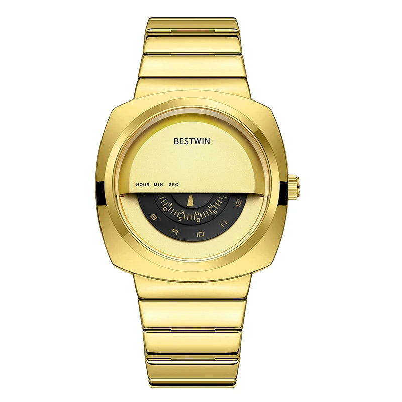 Men's Luxury Creative Stainless Steel Quartz Wristwatch