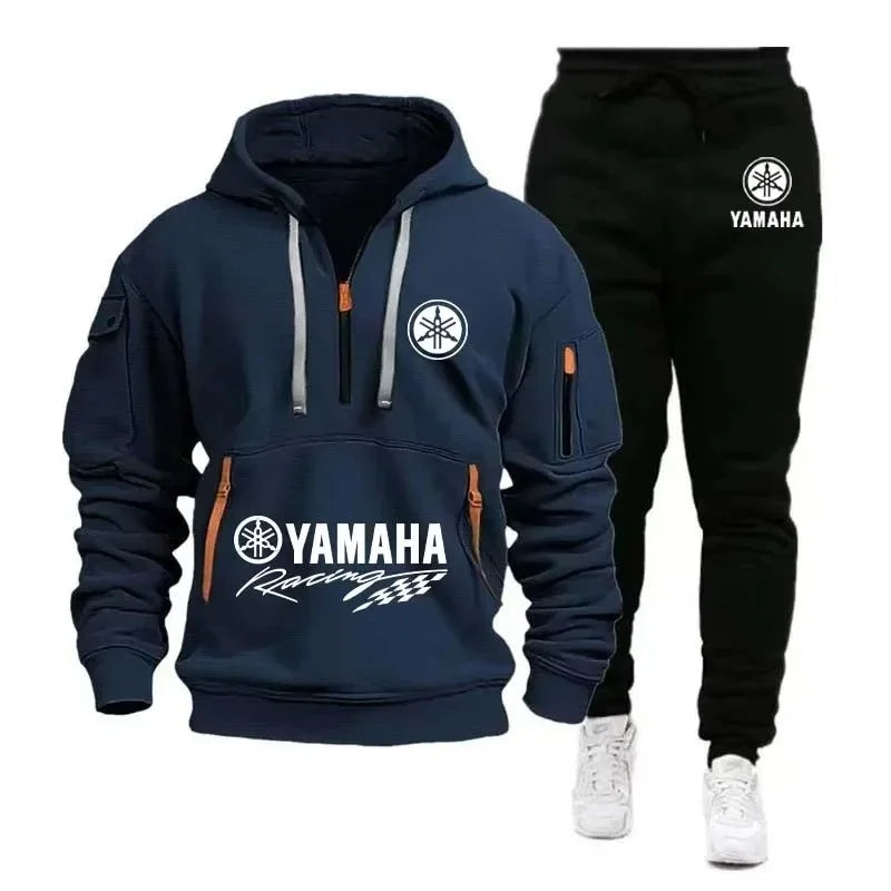 Men's Half Zip Hoodie and Jogger Pants Set