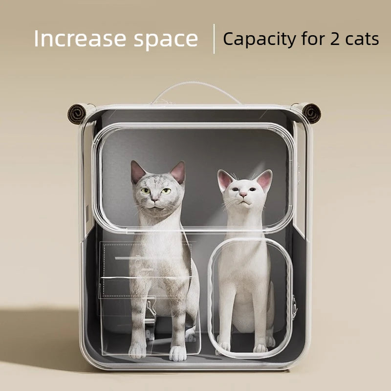 Rolling Pet Carrier with Wheels for Cats Dogs