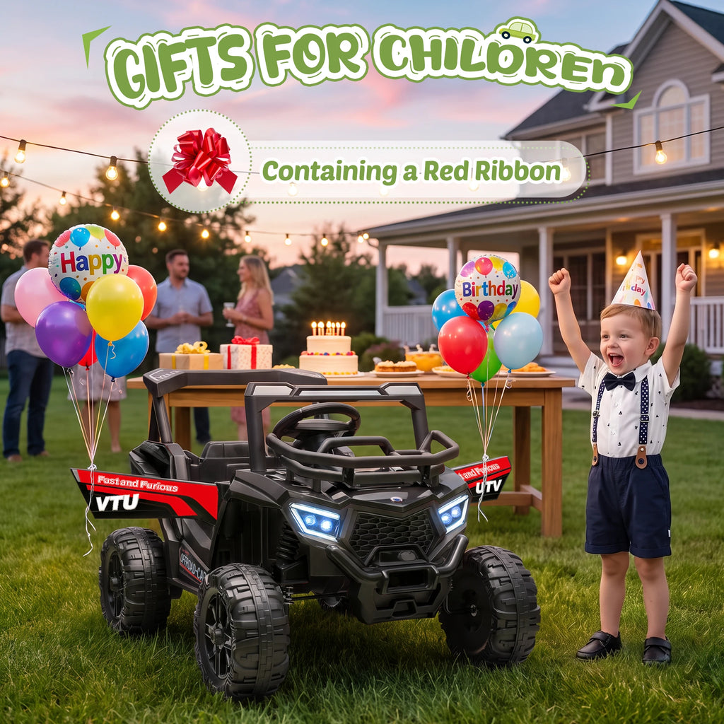 Kids 12V Electric Ride-On UTV Toy with Remote Control