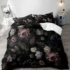 Gothic Floral Duvet Cover Set with Pillowcases