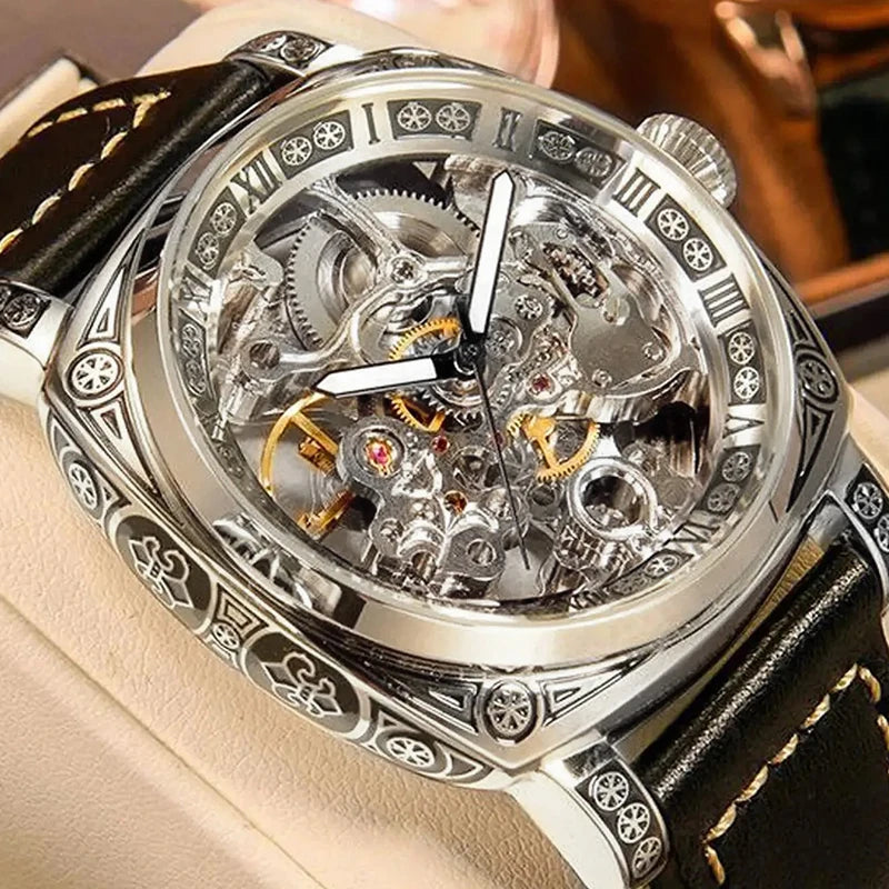 Men's Automatic Tourbillon Hollow Mechanical Watch