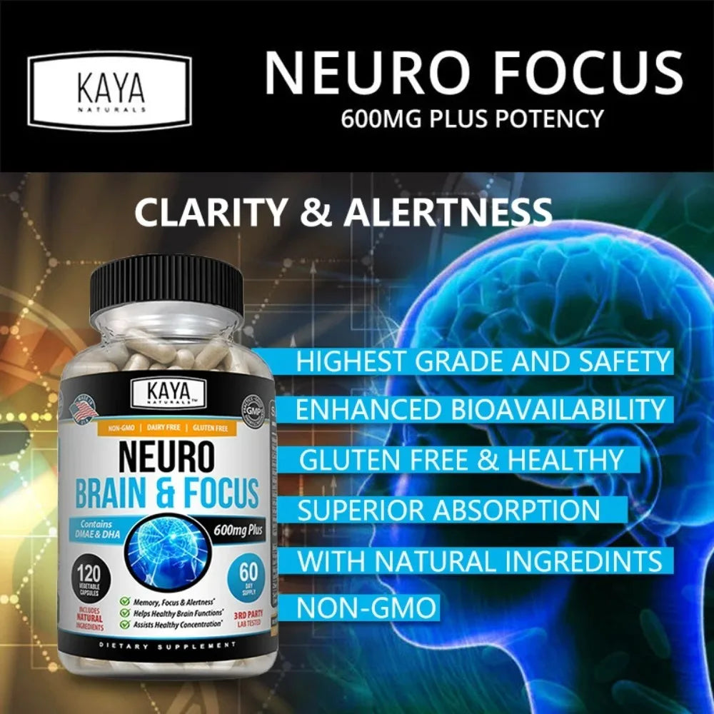 Nootropic Brain Support Supplement Memory Focus Capsules