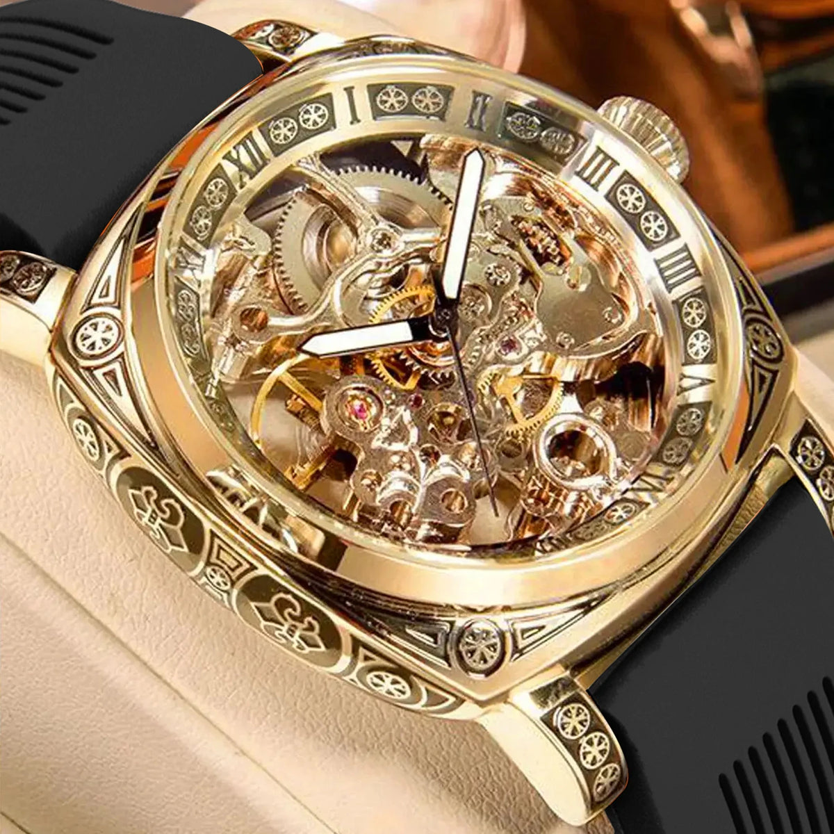 Men's Automatic Tourbillon Hollow Mechanical Watch