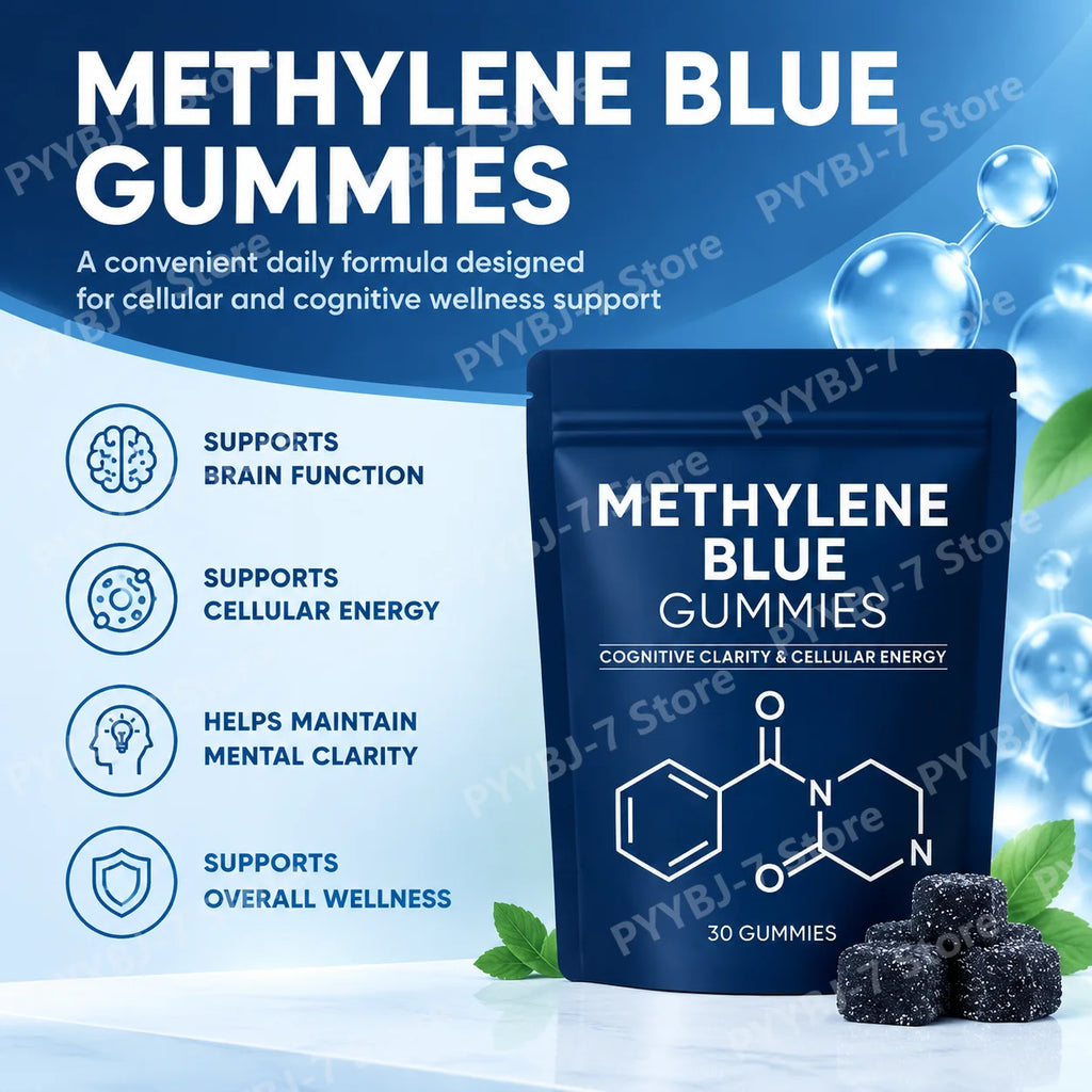 Methylene Blue Cognitive and Energy Support Dietary Supplement Gummies