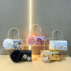 Women's Luxury Floral Handle Evening Crossbody Bag