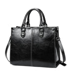 Women's Genuine Cowhide Leather Shoulder Tote Bag