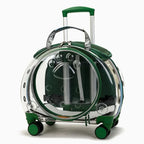 Portable Breathable Rolling Pet Carrier Backpack for Cats Dogs